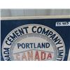 Image 2 : (TS)Vintage Canada Cement Company Sign 22" x 22" Metal Embossed