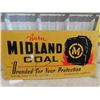 Image 1 : (TS) Wooden Midland Coal Sign 16" X 32"