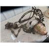 Image 3 : Hanging Coal Oil Lamp w Shade, Base of Shade has Chip/Break