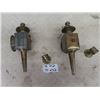Image 1 : (TS) Set of 2 Brass Carriage Lights w Brackets