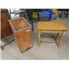 Image 1 : (TS) Bench 23" x 24" x 12" & Potato Bin/ Flour Bin 28"x 13" x 15" & Gramophone Cabinet (EMPTY)