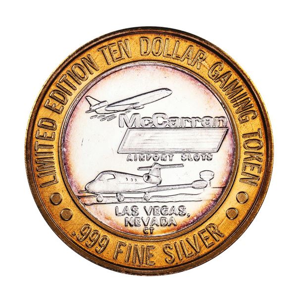 .999 Silver McCarran International Airport Las Vegas, NV $10 Limited Casino Token