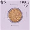 Image 1 : 1886-S $5 Liberty Head Half Eagle Gold Coin