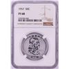 Image 1 : 1957 Proof Franklin Half Dollar Coin NGC PF68