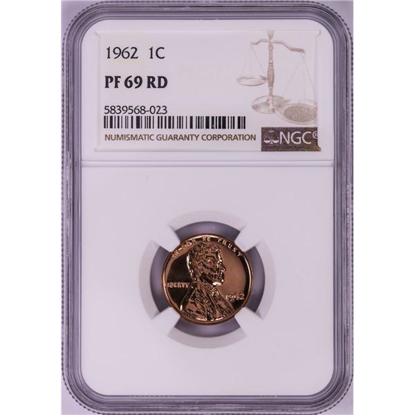 1962 Proof Lincoln Memorial Cent Coin NGC PF69RD