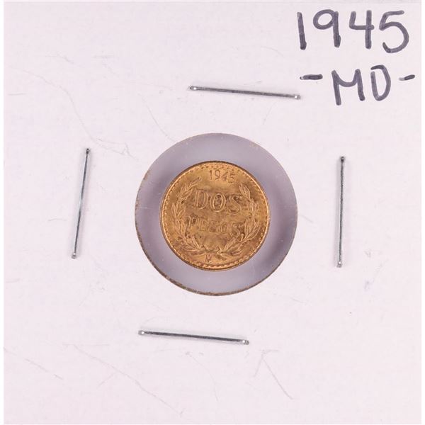 1945 Mexico Dos Pesos Gold Coin