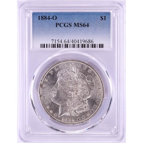 1884-O $1 Morgan Silver Dollar Coin PCGS MS64 Nice Toning