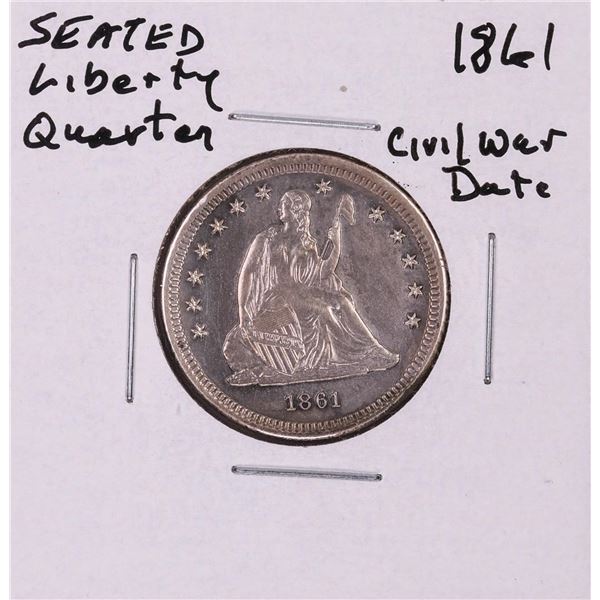 1861 Seated Liberty Quarter Coin