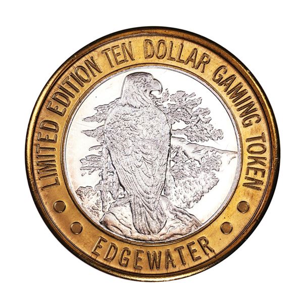 .999 Silver Edgewater Hotel & Casino Laughlin, NV $10 Limited Edition Gaming Token