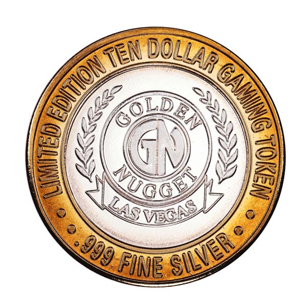 .999 Silver Golden Nugget Las Vegas $10 Limited Edition Casino Gaming Token