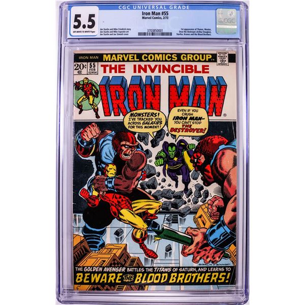 Marvel Comics The Invincible Iron Man #55 Comic Book 2/73 CGC 5.5