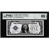 Image 1 : 1928 $1 Funnyback Silver Certificate Note Fr.1600 PMG Gem Uncirculated 66EPQ