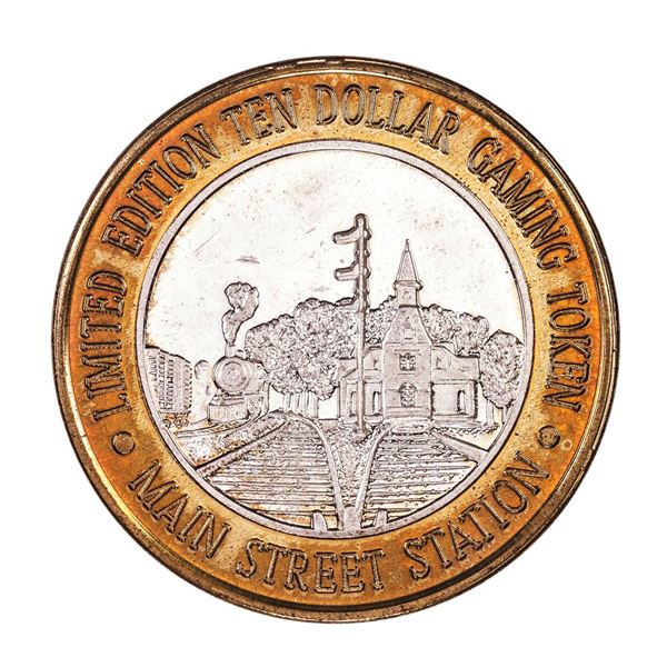 .999 Silver Main Street Station Las Vegas, NV $10 Limited Edition Casino Gaming Token