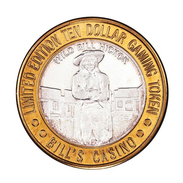 .999 Fine Silver Bill's Casino Lake Tahoe, Nevada $10 Limited Edition Gaming Token