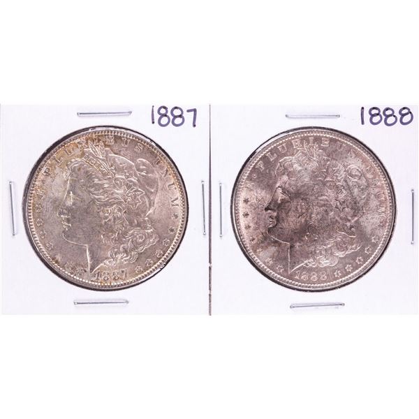 Lot of 1887-1888 $1 Morgan Silver Dollar Coins
