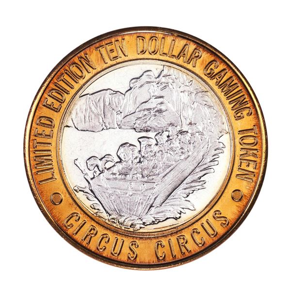 .999 Fine Silver Circus Circus Las Vegas, Nevada $10 Limited Edition Gaming Token