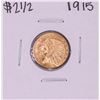 Image 1 : 1915 $2 1/2 Indian Head Quarter Eagle Gold Coin