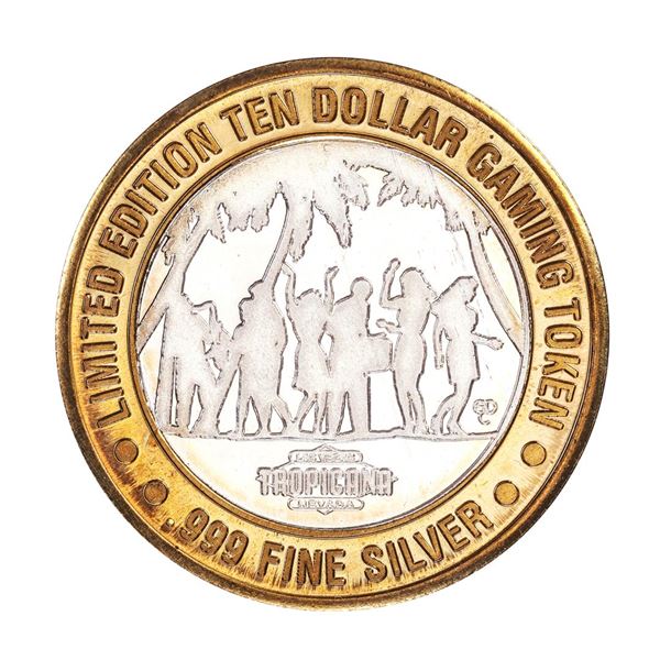 .999 Silver Tropicana Las Vegas, Nevada $10 Casino Limited Edition Gaming Token