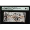 Image 1 : October 4th, 1861 $1 State of North Carolina Obsolete Note PMG Choice Uncirculated 64