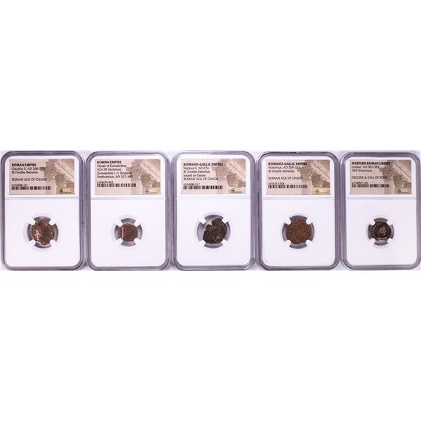 Lot of (5) Ancient Roman Empire Coins NGC Certified