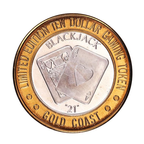 .999 Fine Silver Gold Coast Las Vegas, Nevada $10 Casino Limited Edition Gaming Token