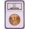 Image 1 : 1924 $20 St. Gaudens Double Eagle Gold Coin NGC MS63