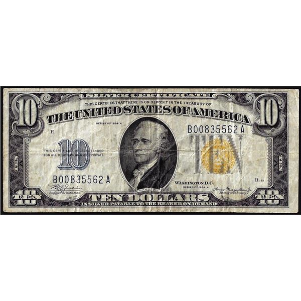 1934A $10 North Africa WWII Emergency Issue Silver Certificate Note