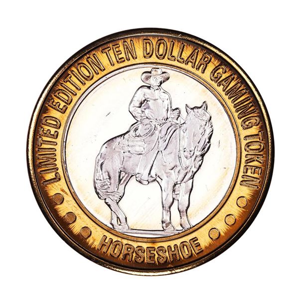 .999 Silver Binions Horseshoe Las Vegas, NV $10 Casino Limited Edition Gaming Token
