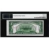 Image 2 : 1934 $5 Hawaii WWII Emergency Issue Federal Reserve Note PMG Choice Uncirculated 63EPQ
