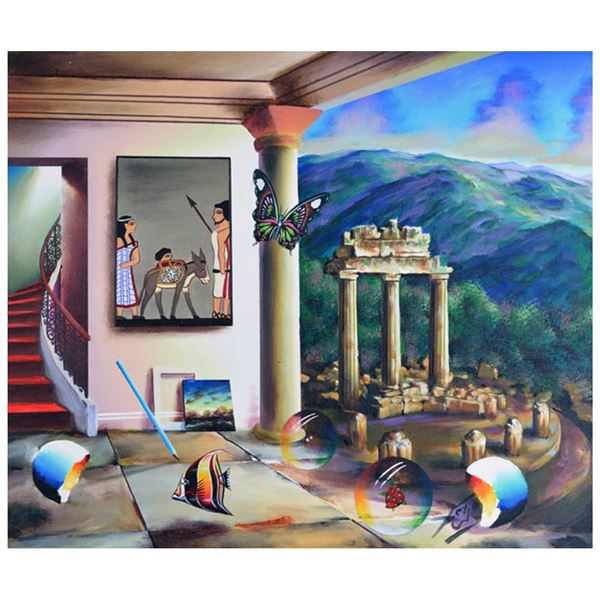 Ferjo "Egyptian Ruins" Original Oil On Canvas