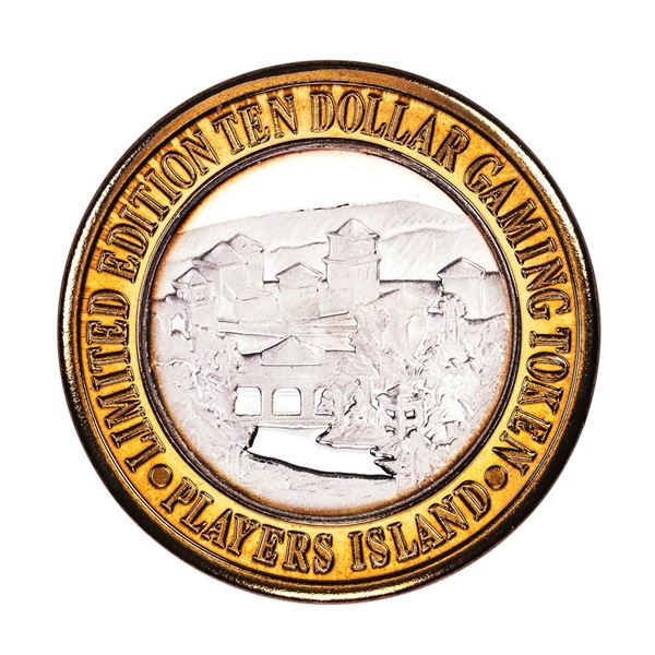 .999 Fine Silver Players Island Mesquite, NV $10 Casino Limited Edition Gaming Token