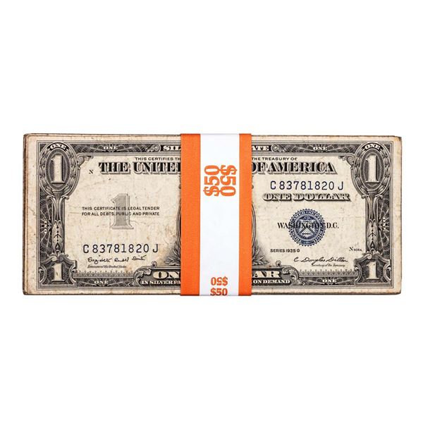 Lot of (50) 1935 $1 Silver Certificate Notes