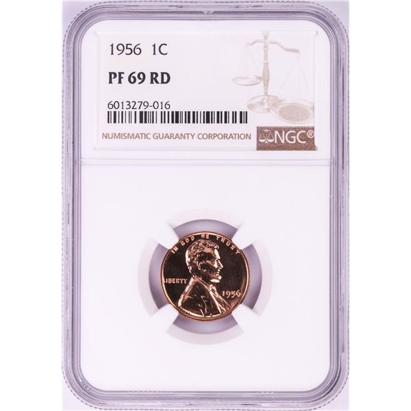 1956 Proof Lincoln Wheat Cent Coin NGC PF69RD