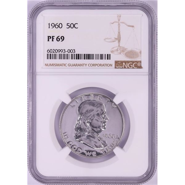 1960 Proof Franklin Half Dollar Coin NGC PF69