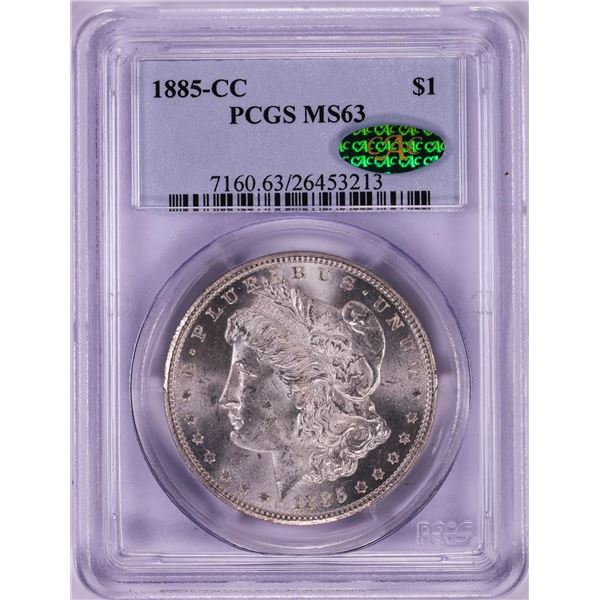 1885-CC $1 Morgan Silver Dollar Coin PCGS MS63 CAC