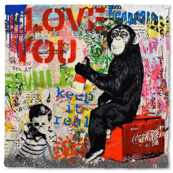 Mr. Brainwash "Everyday Life" One-of-a-Kind Hand Signed Original Mixed Media