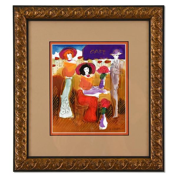 Moshe Leider, Framed Original Mixed Media Watercolor Painting