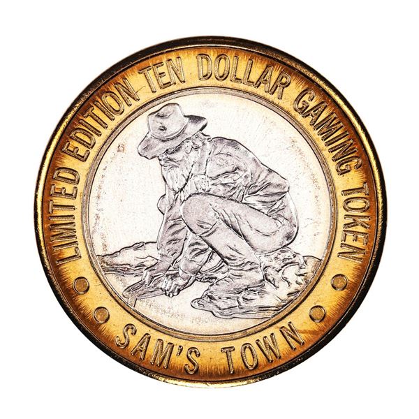.999 Silver Sam's Town Las Vegas $10 Limited Edition Casino Gaming Token