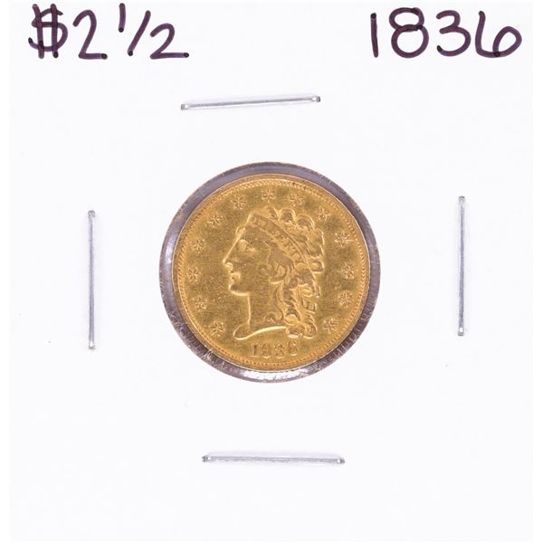 1836 $2 1/2 Classic Head Quarter Eagle Gold Coin