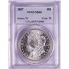 Image 1 : 1887 $1 Morgan Silver Dollar Coin PCGS MS65