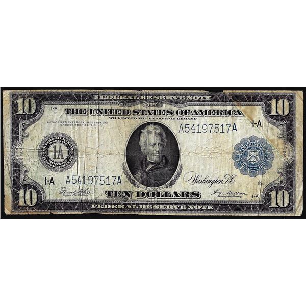 1914 $10 Federal Reserve Note Boston
