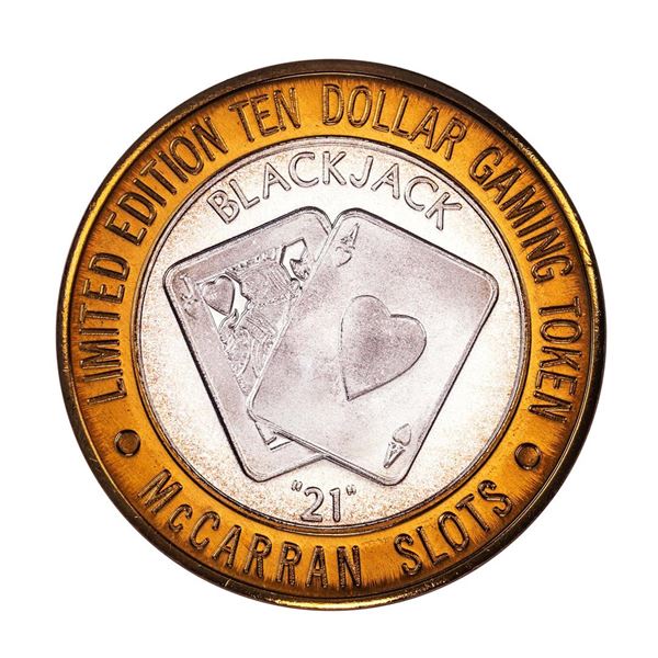 .999 Silver McCarran International Airport $10 Casino Limited Edition Gaming Token