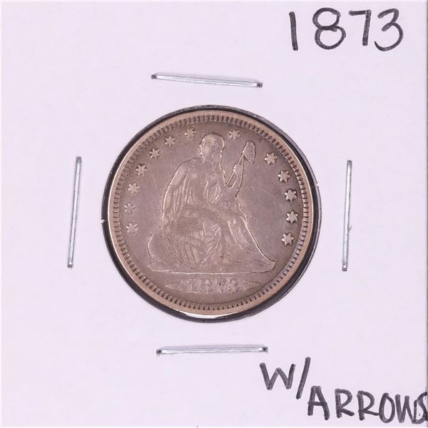 1873 w/ Arrows Seated Liberty Quarter Coin