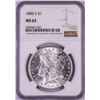Image 1 : 1890-S $1 Morgan Silver Dollar Coin NGC MS62