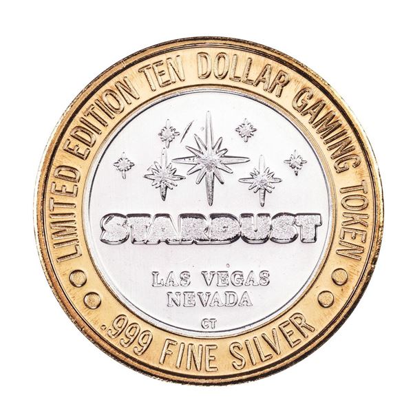 .999 Fine Silver Stardust Casino Las Vegas, NV $10 Limited Edition Gaming Token