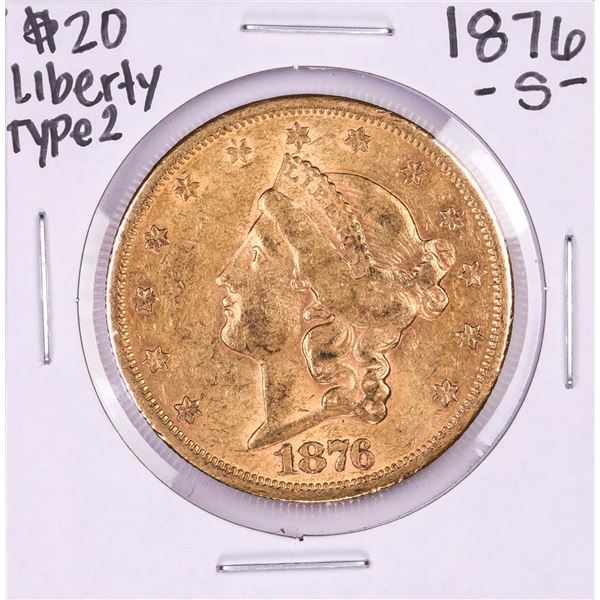 1876-S $20 Liberty Head Double Eagle Gold Coin
