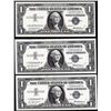 Image 1 : Lot of (3) Uncirculated 1957 $1 Silver Certificate Star Notes