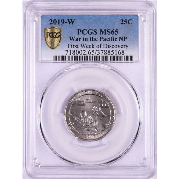 2019-W War in the Pacific National Park Quarter Coin PCGS MS65 First Week Discovery