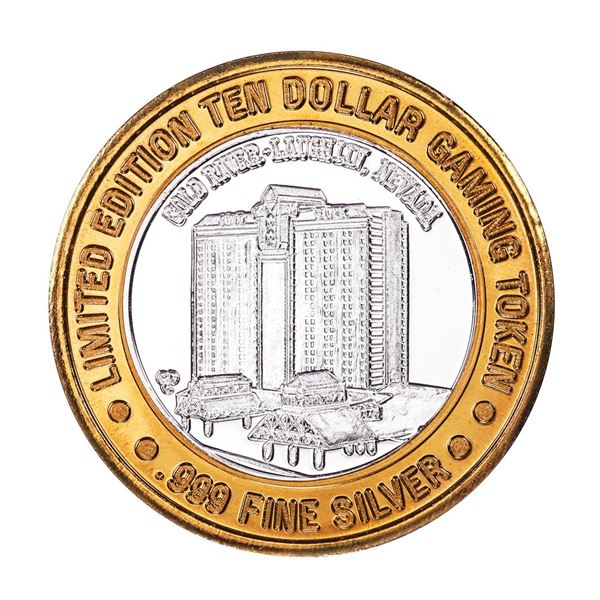 .999 Fine Silver Gold River Laughlin, Nevada $10 Limited Edition Gaming Token