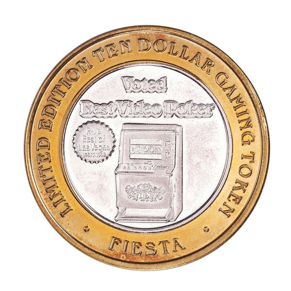 .999 Silver Fiesta Casino and Hotel $10 Casino Limited Edition Gaming Token